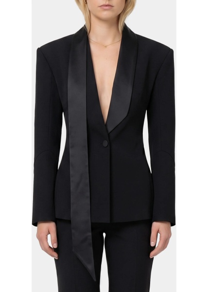 Jacheta Single-Breasted Tuxedo Jacket
