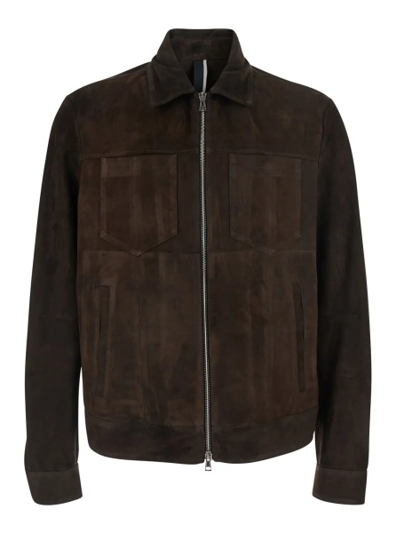 Jacheta SUEDE BOMBER - Jackets - Brown - Men