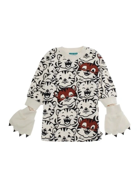 Manusi Kenzo albe din bumbac