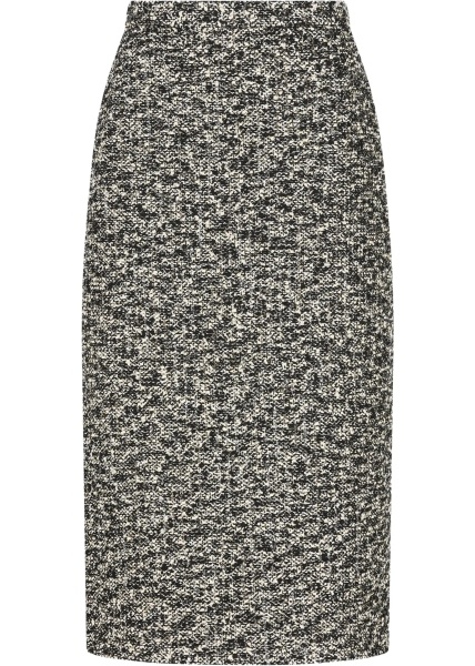 Midi Skirt in laminated bouclé fabric