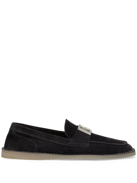 Mocasini Dolce & Gabbana albastri din piele