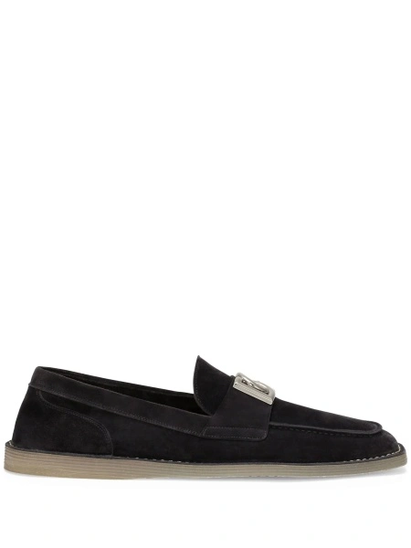 Mocasini Dolce & Gabbana albastri din piele