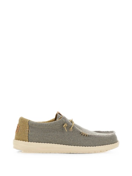 Mocasini Hey Dude gri din bumbac organic