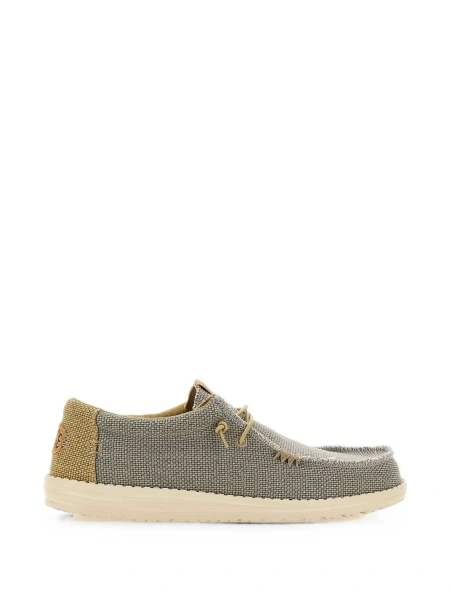 Mocasini Hey Dude gri din bumbac organic