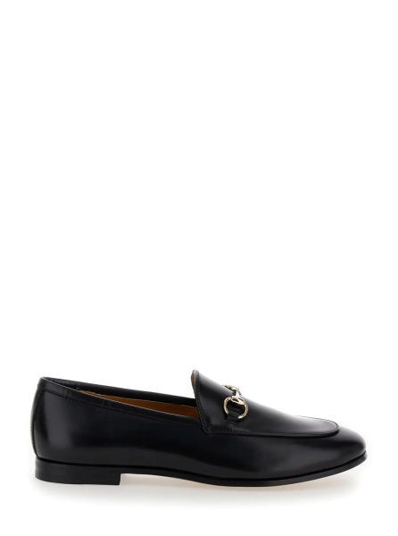 Mocasini Loafers 'Jordaan' with Horsebit Detail in Black Leather for Women