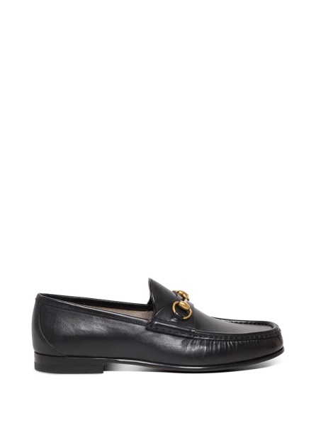 Mocasini Loafers with Leather Clamp Detail Black Men