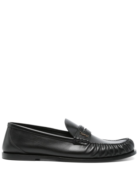 Mocasini Saint Laurent negri din piele