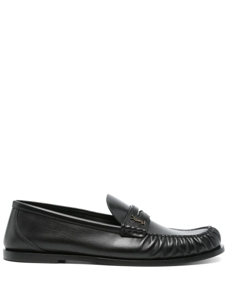 Mocasini Saint Laurent negri din piele
