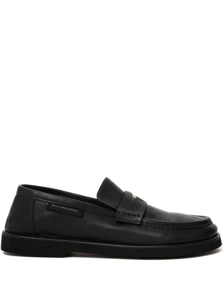 Mocasini Stella McCartney negri din bumbac reciclat