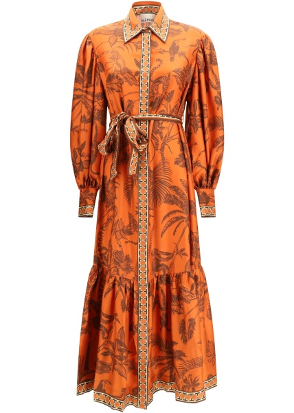 Monkey Dance Silk Shirtdress