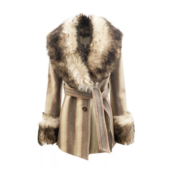 Paltoane Marc Jacobs Fur Trim Coat