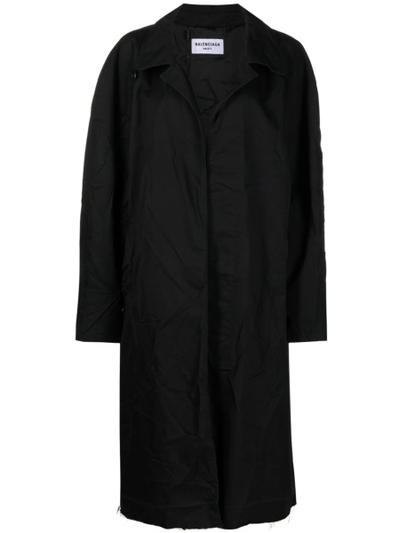 Palton Balenciaga negru din bumbac