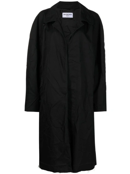 Palton Balenciaga negru din bumbac