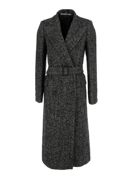 Palton JOLE double-breasted coat in grey wool for men