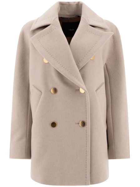 Palton Max Mara neutru din casmir