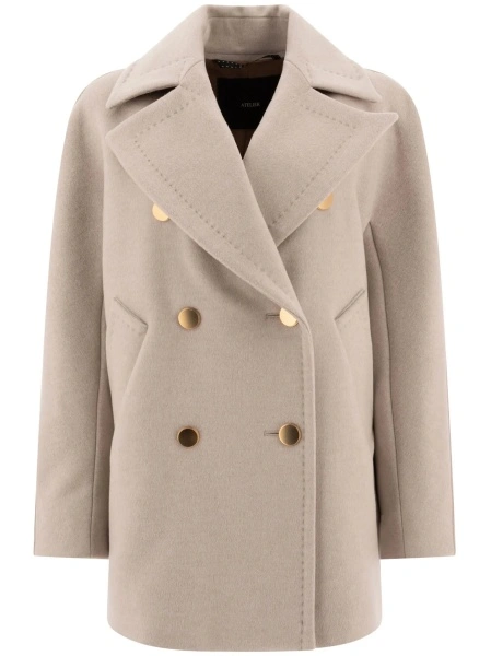 Palton Max Mara neutru din casmir