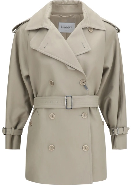 Palton Short cotton Trench Coat