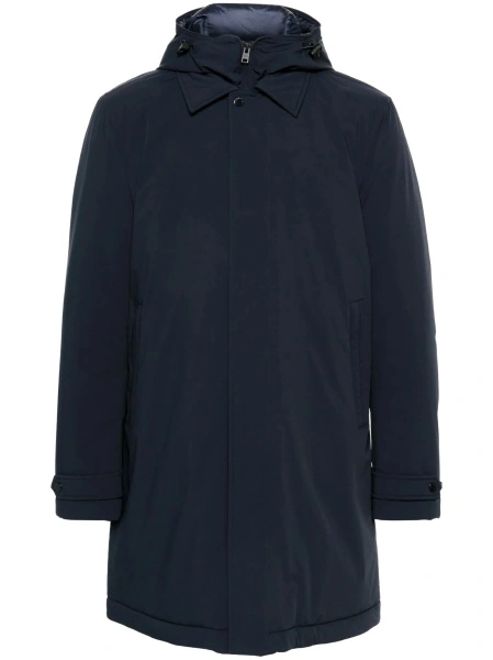 Palton Woolrich albastru din poliamida si spandex/elastan