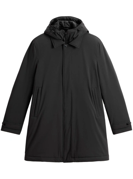 Palton Woolrich negru din elastan si poliamida