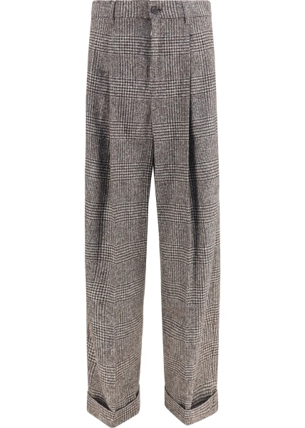 Pantaloni Alpaca blend Prince of Wales Pants