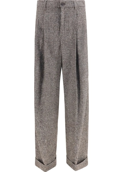 Pantaloni Alpaca blend Prince of Wales Pants