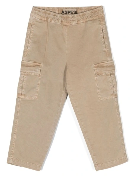 Pantaloni Aspesi neutri din bumbac si spandex/elastan