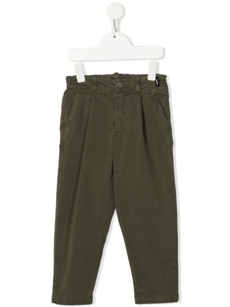 Pantaloni Aspesi verzi din spandex/elastan si bumbac