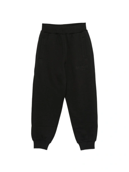 Pantaloni Balmain negri din elastan si bumbac