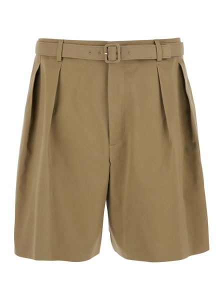 Pantaloni Beige 'COTTON' Trousers with Side Pockets and High Waist for Men