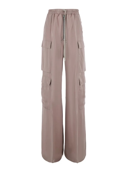 Pantaloni 'Belas Pink Cargo Pants with elasticated waistband and drawstring and cargo pockets in Blend viscose for women