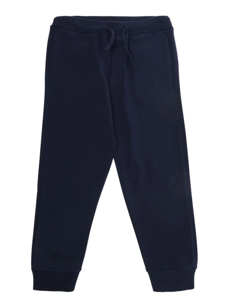 Pantaloni Blue pants with elasticated drawstring waist and logo lettering on the back in cotton boy