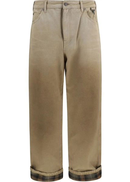 Pantaloni casual Golden Goose multicolor din bumbac