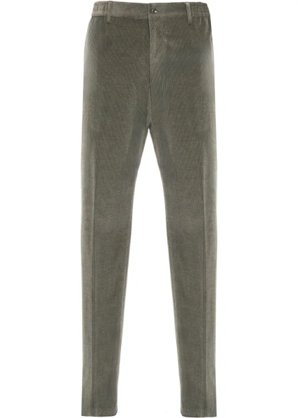 Pantaloni casual Tagliatore multicolor din catifea reiata