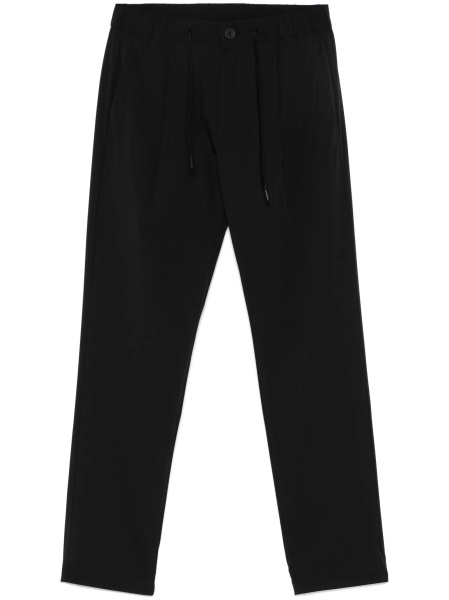 Pantaloni conici Herno negri din elastan si poliamida