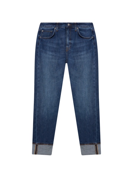 Pantaloni drepti Dondup albastri