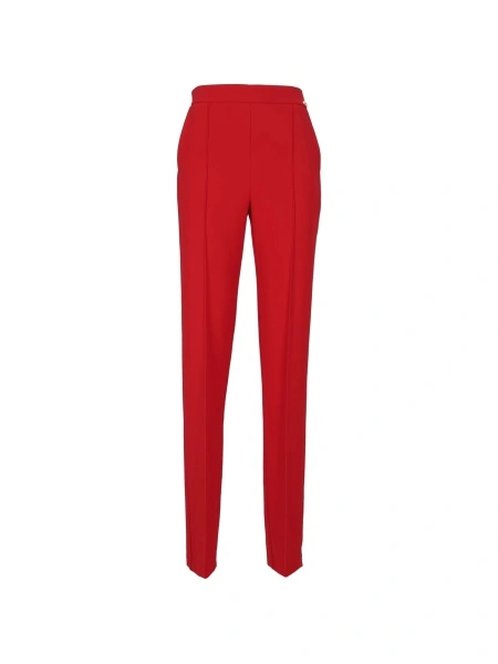 Pantaloni drepti Elisabetta Franchi rosii