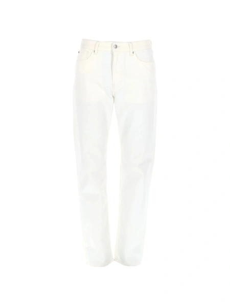 Pantaloni drepti Hugo Boss albi