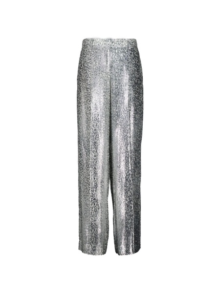 Pantaloni drepti Stella McCartney argintii