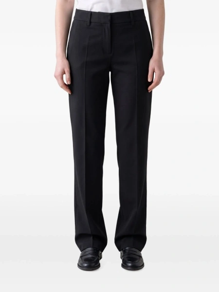 Pantaloni drepti SUTTON NEW YORK negri din vascoza si elastan