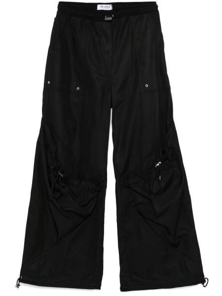 Pantaloni drepti THE ATTICO negri din polyester