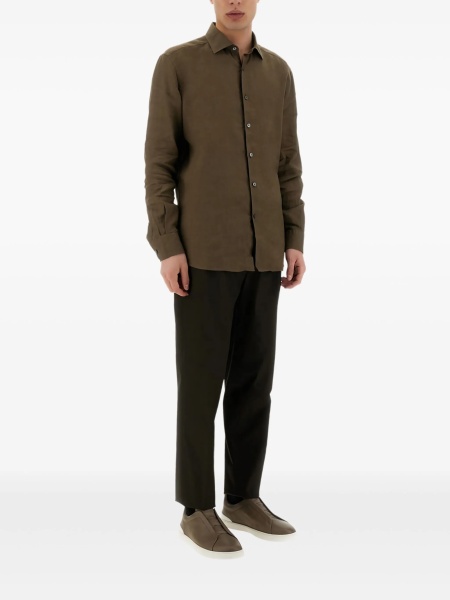 Pantaloni drepti ZEGNA maro