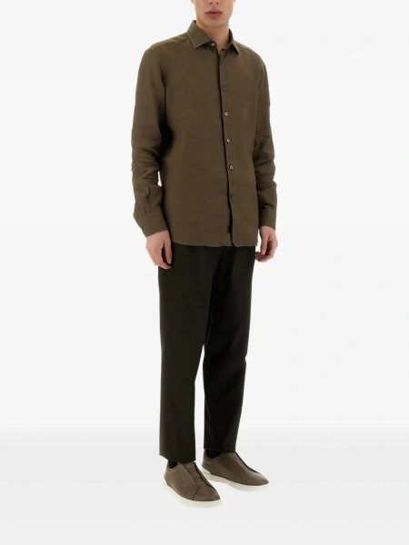 Pantaloni drepti ZEGNA maro