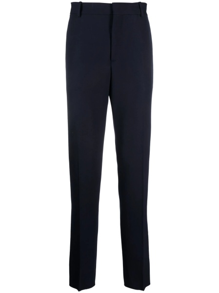 Pantaloni eleganti Alexander McQueen albastri din lana