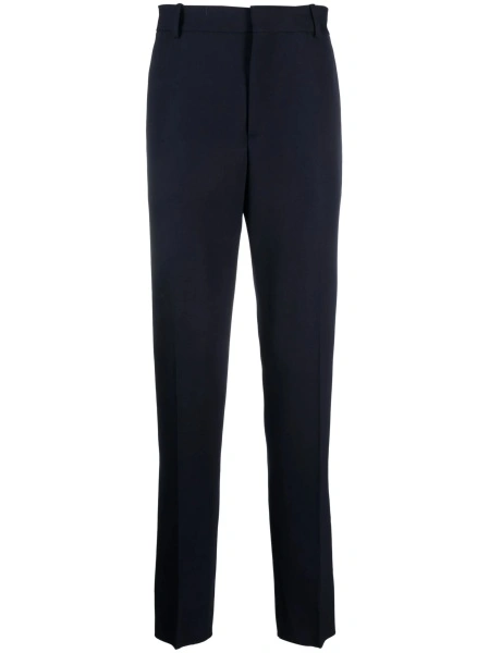 Pantaloni eleganti Alexander McQueen albastri din lana