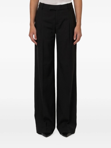 Pantaloni eleganti FEDERICA TOSI negri din polyester si lana