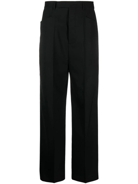 Pantaloni eleganti Rick Owens negri din lana si corn