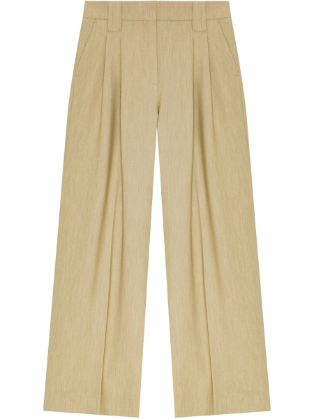 Pantaloni evazati Ganni neutri