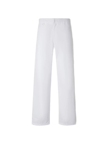 Pantaloni evazati Laminar albi