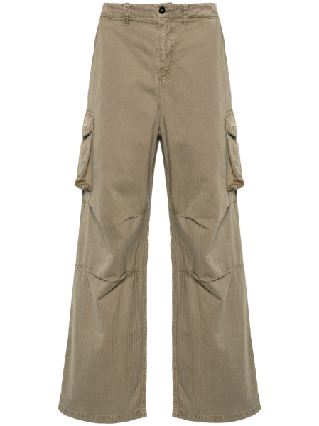 Pantaloni evazati OUR LEGACY verzi din bumbac