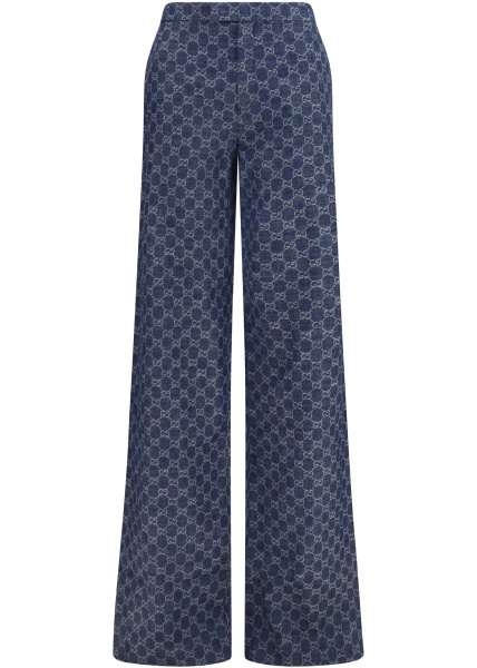 Pantaloni GG cotton jacquard denim Pants
